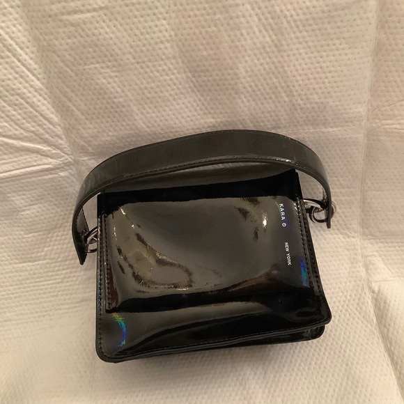 Kara Handbags - KARA Black Shiny Patent Leather Small Purse Crossbody Bag NWOT​​​​​​​